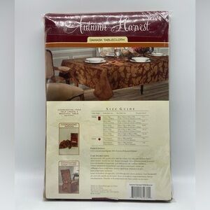 Autumn Harvest‎ Damask Tablecloth Round 70'' Seats 4-6